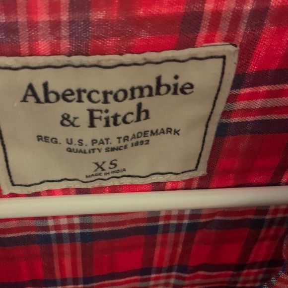 Abercrombie & Fitch Red and Blue Checkered Top - Picture 2 of 3